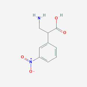 molecular formula C9H10N2O4 B13553185 3-Amino-2-(3-nitrophenyl)propanoic acid CAS No. 1263282-75-2