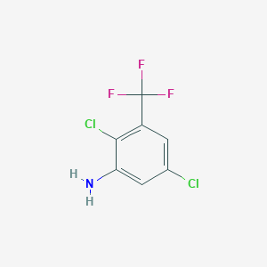 molecular formula C7H4Cl2F3N B1355322 2,5-二氯-3-(三氟甲基)苯胺 CAS No. 103995-81-9