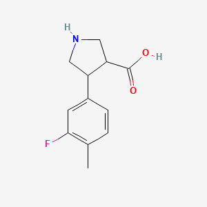 4-(3-Fluoro-4-methylphenyl)pyrrolidine-3-carboxylic acid