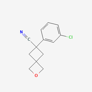 6-(3-Chlorophenyl)-2-oxaspiro[3.3]heptane-6-carbonitrile