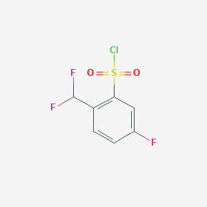 2-(Difluoromethyl)-5-fluorobenzene-1-sulfonylchloride