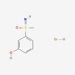 molecular formula C7H10BrNO2S B13553289 (3-Hydroxyphenyl)(imino)methyl-lambda6-sulfanonehydrobromide 