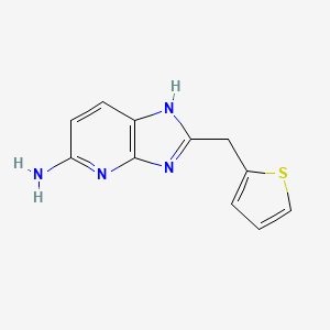 molecular formula C11H10N4S B13553322 2-[(Thiophen-2-yl)methyl]-3h-imidazo[4,5-b]pyridin-5-amine 