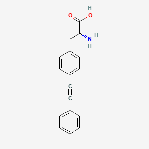 molecular formula C17H15NO2 B13553351 4-(2-Phenylethynyl)-D-phenylalanine 