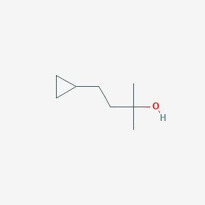 molecular formula C8H16O B13553353 4-Cyclopropyl-2-methylbutan-2-ol 