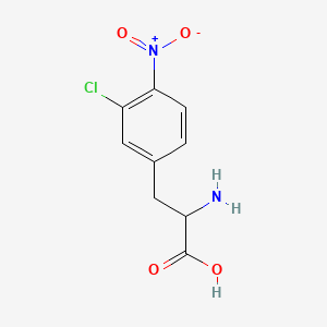 molecular formula C9H9ClN2O4 B13553377 2-Amino-3-(3-chloro-4-nitrophenyl)propanoic acid 