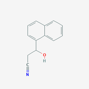 molecular formula C13H11NO B13553394 3-Hydroxy-3-(naphthalen-1-yl)propanenitrile 