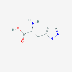 molecular formula C7H11N3O2 B13553400 2-amino-3-(1-methyl-1H-pyrazol-5-yl)propanoic acid 