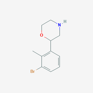 molecular formula C11H14BrNO B13553424 2-(3-Bromo-2-methylphenyl)morpholine 