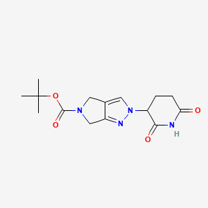 molecular formula C15H20N4O4 B13553535 tert-butyl 2-(2,6-dioxopiperidin-3-yl)-2,6-dihydropyrrolo[3,4-c]pyrazole-5(4H)-carboxylate 