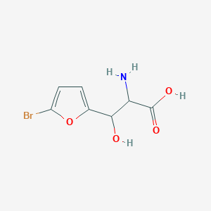 molecular formula C7H8BrNO4 B13553537 2-Amino-3-(5-bromofuran-2-yl)-3-hydroxypropanoic acid 