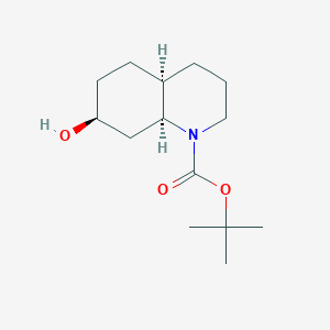 molecular formula C14H25NO3 B13553576 rac-tert-butyl (4aR,7S,8aS)-7-hydroxy-decahydroquinoline-1-carboxylate 