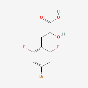 molecular formula C9H7BrF2O3 B13553625 3-(4-Bromo-2,6-difluorophenyl)-2-hydroxypropanoic acid 