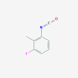 molecular formula C8H6INO B13553632 1-Iodo-3-isocyanato-2-methylbenzene 