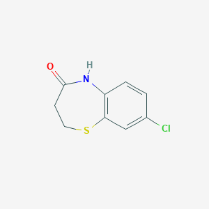 molecular formula C9H8ClNOS B1355366 1,5-Benzothiazepin-4(5H)-one, 8-chloro-2,3-dihydro- CAS No. 110766-84-2