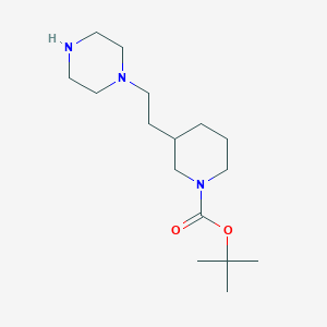 molecular formula C16H31N3O2 B13553715 Tert-butyl 3-(2-(piperazin-1-yl)ethyl)piperidine-1-carboxylate 