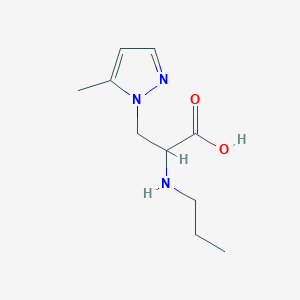 molecular formula C10H17N3O2 B13553724 3-(5-Methyl-1h-pyrazol-1-yl)-2-(propylamino)propanoic acid 