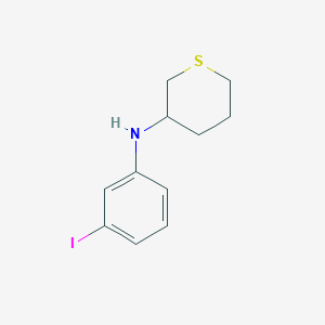 molecular formula C11H14INS B13553755 n-(3-Iodophenyl)tetrahydro-2h-thiopyran-3-amine 