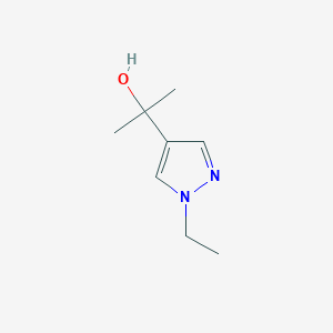 molecular formula C8H14N2O B13553783 2-(1-ethyl-1H-pyrazol-4-yl)propan-2-ol 