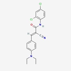 molecular formula C20H19Cl2N3O B13553800 2-cyano-N-(2,4-dichlorophenyl)-3-[4-(diethylamino)phenyl]prop-2-enamide 