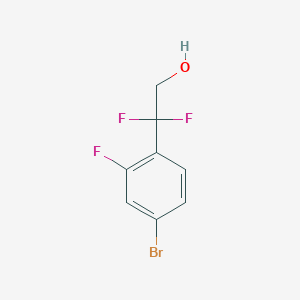 molecular formula C8H6BrF3O B13553805 2-(4-Bromo-2-fluorophenyl)-2,2-difluoroethanol 