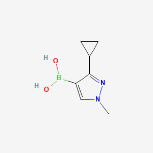 molecular formula C7H11BN2O2 B13553820 (3-cyclopropyl-1-methyl-1H-pyrazol-4-yl)boronic acid 