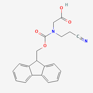 molecular formula C20H18N2O4 B13553839 2-[2-cyanoethyl(9H-fluoren-9-ylmethoxycarbonyl)amino]acetic acid 