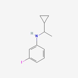 molecular formula C11H14IN B13553843 N-(1-cyclopropylethyl)-3-iodoaniline 