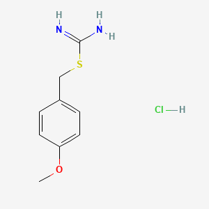 molecular formula C9H13ClN2OS B1355386 S-(4-Methoxybenzyl)isothiourea hydrochloride CAS No. 25985-08-4
