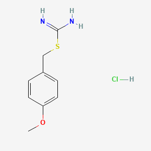 molecular formula C9H13ClN2OS B1355386 Chlorhydrate de S-(4-méthoxybenzyl)isothiourée CAS No. 25985-08-4