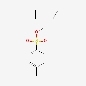 molecular formula C14H20O3S B13553908 (1-Ethylcyclobutyl)methyl 4-methylbenzene-1-sulfonate 