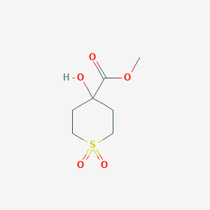 molecular formula C7H12O5S B13553912 Methyl4-hydroxy-1,1-dioxo-1lambda6-thiane-4-carboxylate 