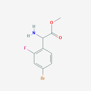 molecular formula C9H9BrFNO2 B13553934 Methyl 2-amino-2-(4-bromo-2-fluorophenyl)acetate 