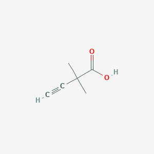molecular formula C6H8O2 B1355394 2,2-二甲基丁-3-炔酸 CAS No. 56663-76-4