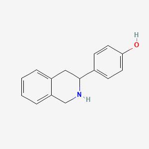 molecular formula C15H15NO B13553955 4-(1,2,3,4-Tetrahydroisoquinolin-3-yl)phenol 