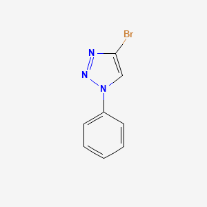 molecular formula C8H6BrN3 B13554009 4-Bromo-1-phenyl-1H-1,2,3-triazole CAS No. 116933-01-8