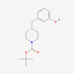 molecular formula C17H25NO3 B13554013 Tert-butyl 4-[(3-hydroxyphenyl)methyl]piperidine-1-carboxylate CAS No. 782504-37-4