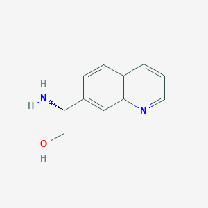 molecular formula C11H12N2O B13554031 (R)-2-amino-2-(quinolin-7-yl)ethan-1-ol 