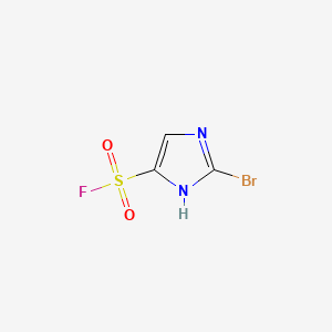 molecular formula C3H2BrFN2O2S B13554047 2-bromo-1H-imidazole-5-sulfonylfluoride 