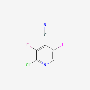 molecular formula C6HClFIN2 B13554055 2-Chloro-3-fluoro-5-iodopyridine-4-carbonitrile 