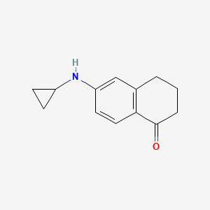 molecular formula C13H15NO B13554060 6-(Cyclopropylamino)-1,2,3,4-tetrahydronaphthalen-1-one 