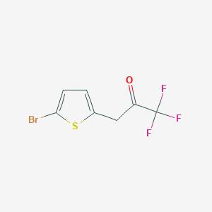 molecular formula C7H4BrF3OS B13554072 3-(5-Bromothiophen-2-yl)-1,1,1-trifluoropropan-2-one 