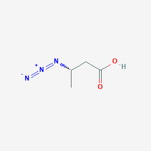 molecular formula C4H7N3O2 B13554080 (3S)-3-azidobutanoicacid 