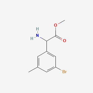 molecular formula C10H12BrNO2 B13554096 Methyl 2-amino-2-(3-bromo-5-methylphenyl)acetate 