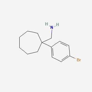 molecular formula C14H20BrN B13554104 (1-(4-Bromophenyl)cycloheptyl)methanamine 