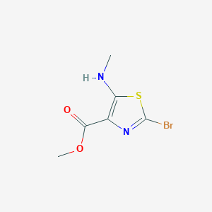 molecular formula C6H7BrN2O2S B13554109 Methyl 2-bromo-5-(methylamino)thiazole-4-carboxylate CAS No. 915721-06-1