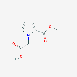 molecular formula C8H9NO4 B13554126 2-[2-(methoxycarbonyl)-1H-pyrrol-1-yl]acetic acid 