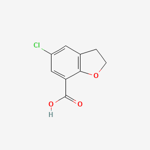 molecular formula C9H7ClO3 B1355415 5-氯-2,3-二氢-1-苯并呋喃-7-羧酸 CAS No. 108551-58-2