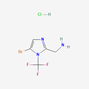 1-[5-bromo-1-(trifluoromethyl)-1H-imidazol-2-yl]methanaminehydrochloride