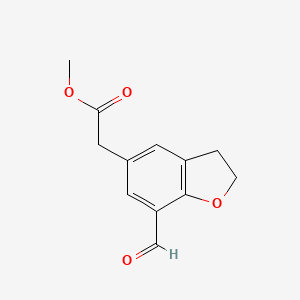 Methyl2-(7-formyl-2,3-dihydro-1-benzofuran-5-yl)acetate